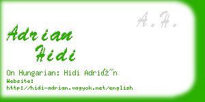 adrian hidi business card